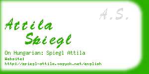 attila spiegl business card
